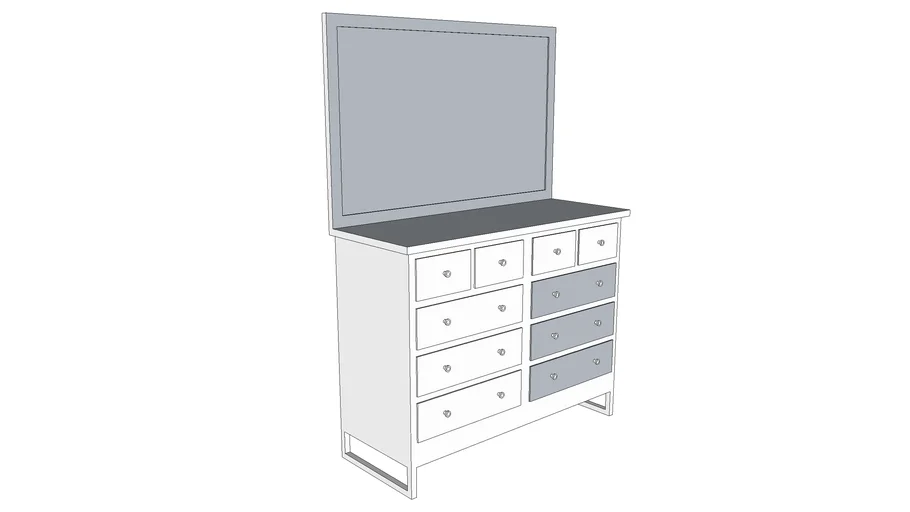 Dresser with mirror