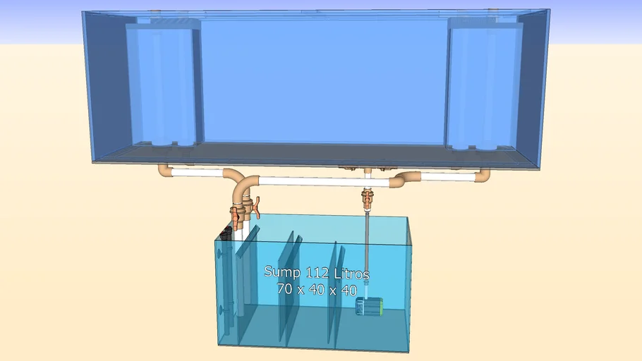 Aquario + sump + sistema hidraulico | 3D Warehouse