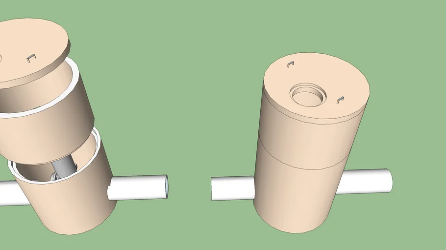 Butterfly Valve Double Chamber Model -1 with Manhole | 3D Warehouse