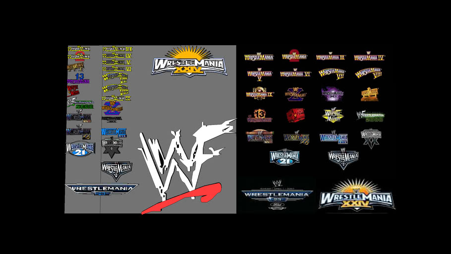 All WrestleMania Logos Wrestlemania Logo, Wrestlemania, Wrestling Stars ...