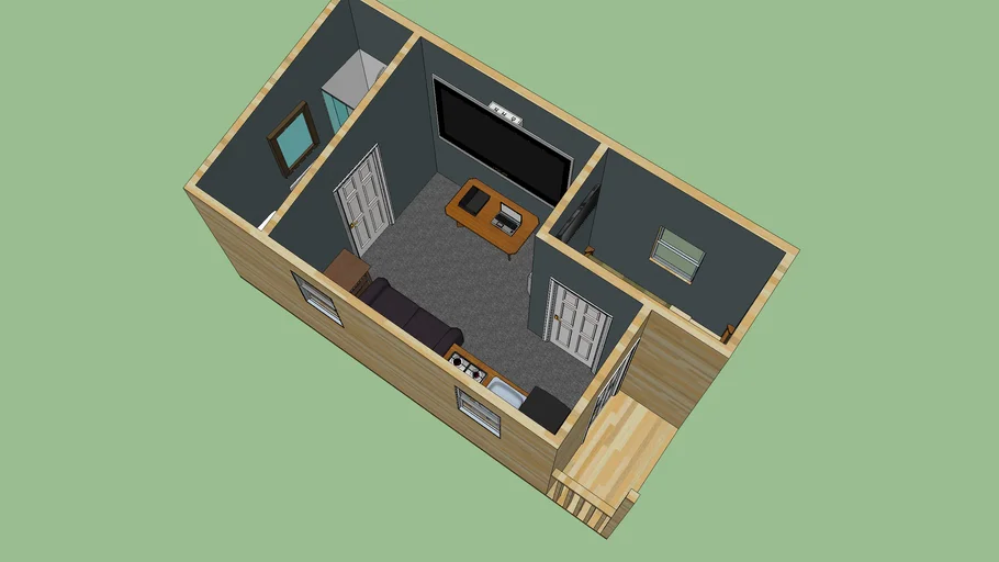 Slant Tiny House | 3D Warehouse