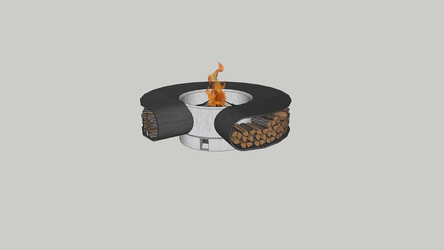 Contemporary Fire Pit 3D Warehouse