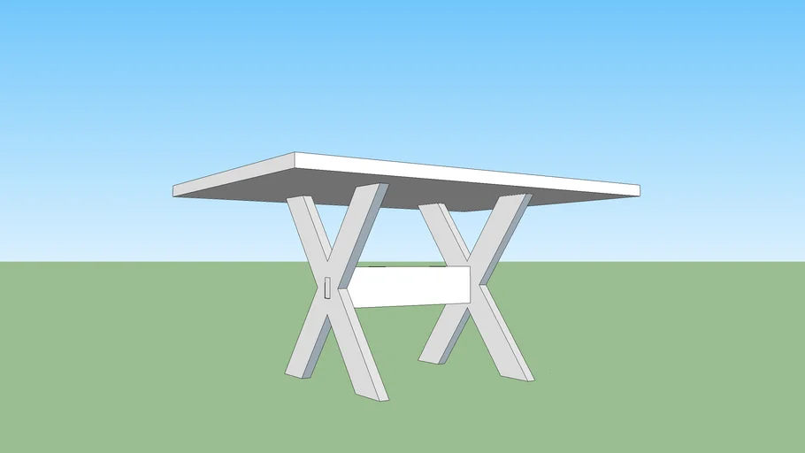 X Based Table | 3D Warehouse
