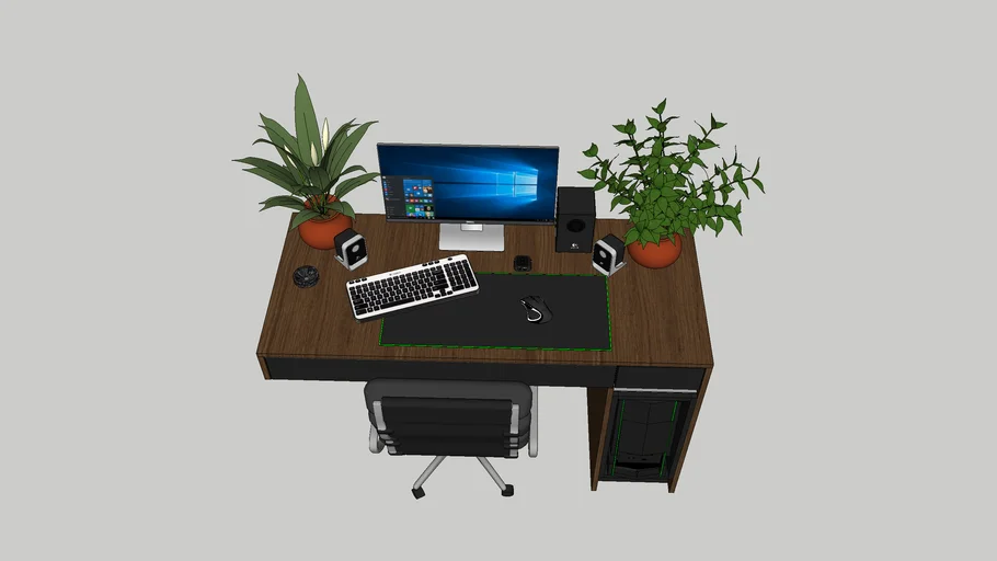 desktop complete setup 3D Warehouse