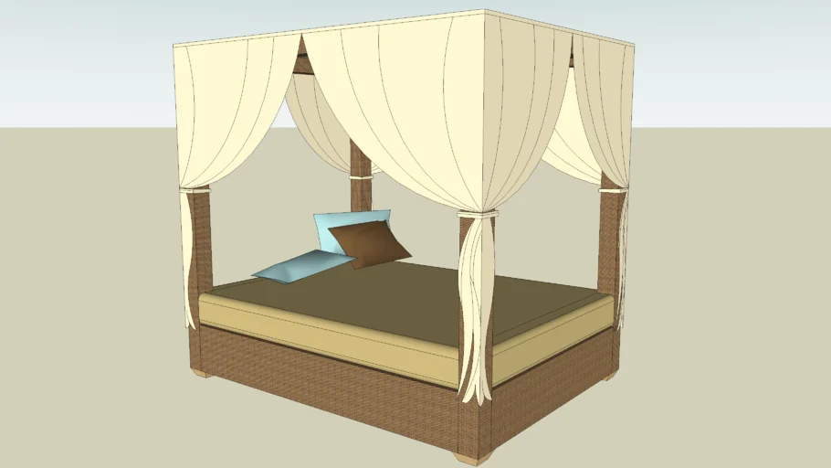 Outdoor Queen Daybed with Canopy