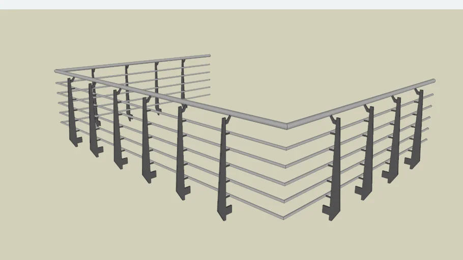 Balcony steel railings