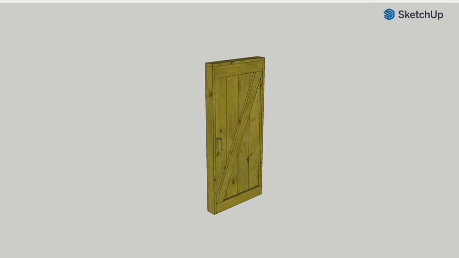 Zbrace Plank Door 3D Warehouse