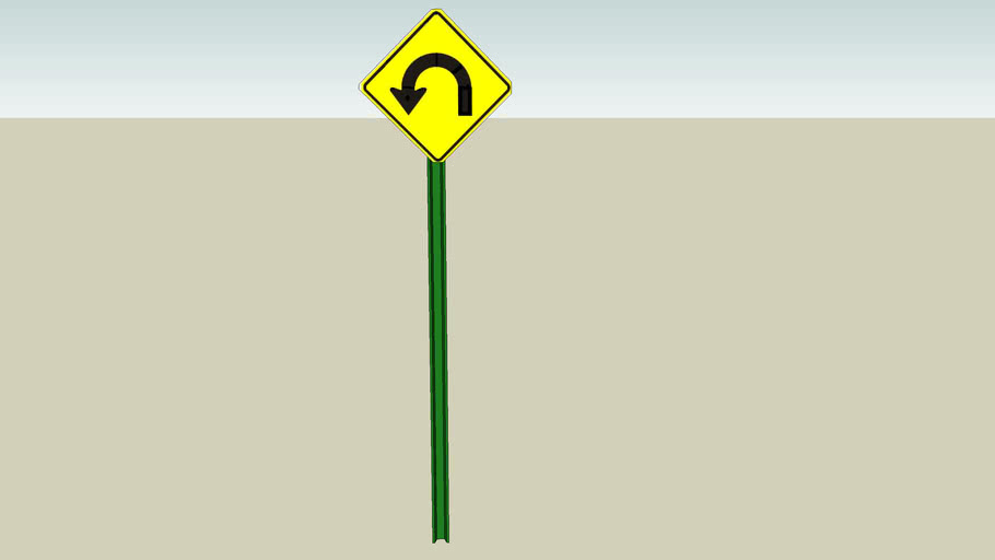 270 degree turn sign | 3D Warehouse