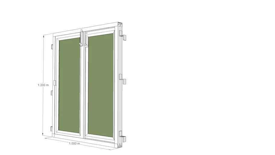 aluminium window 1.0x1.2mtr