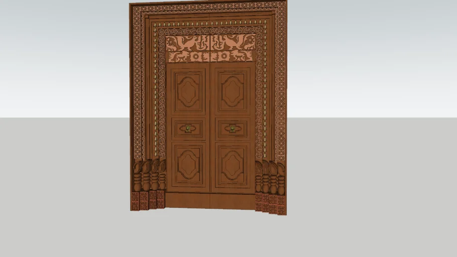 Indian traditional wooden house door detailed | 3D Warehouse