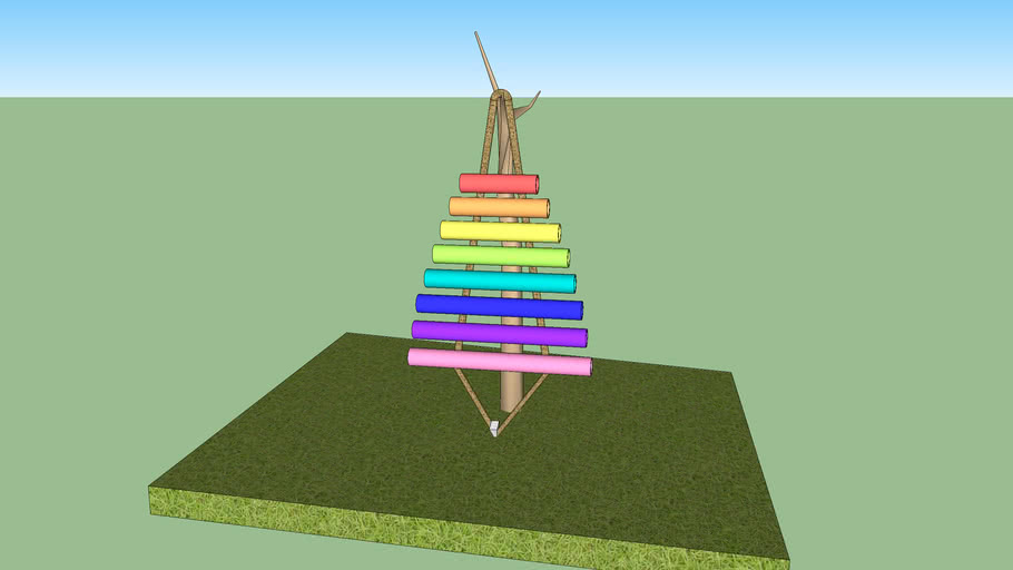 Hanging Xylophone on upright branch 3D Warehouse