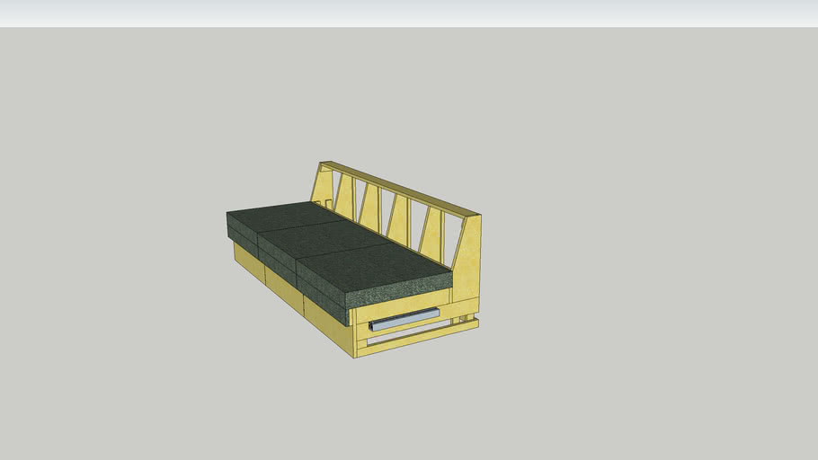 Estrutura para sofa moderno, quadrado e minimalista. 3D Warehouse