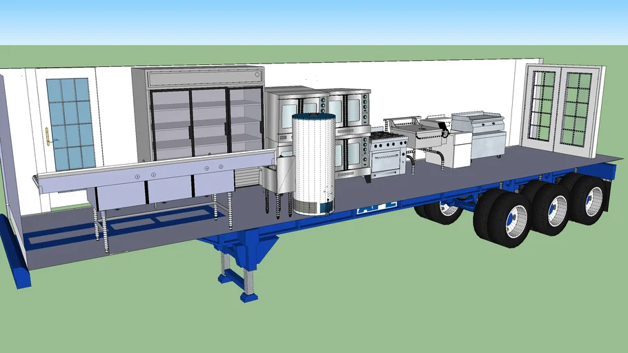 Mobile Kitchen on Chassis 3D Warehouse