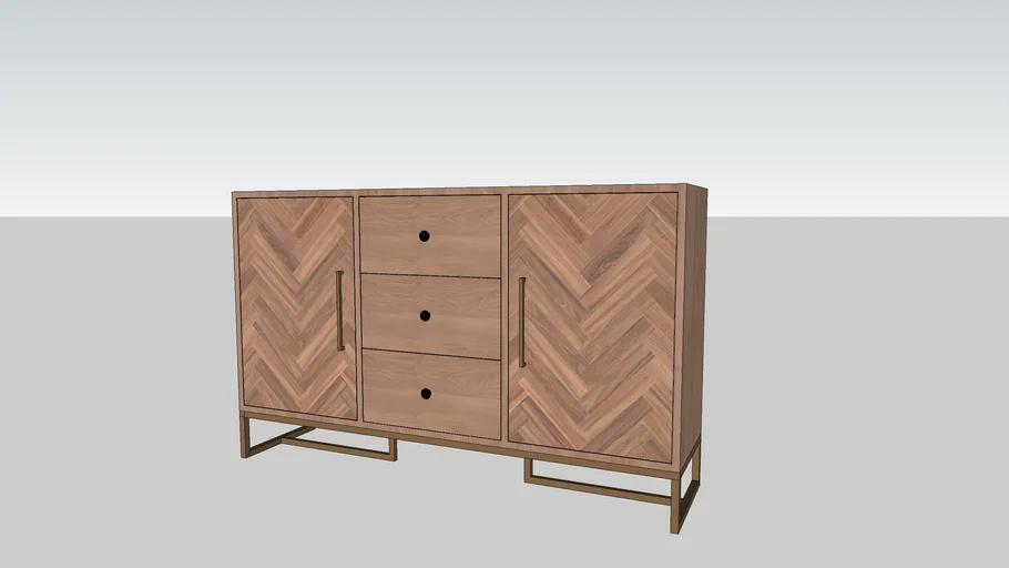 Console table dresser 3D Warehouse
