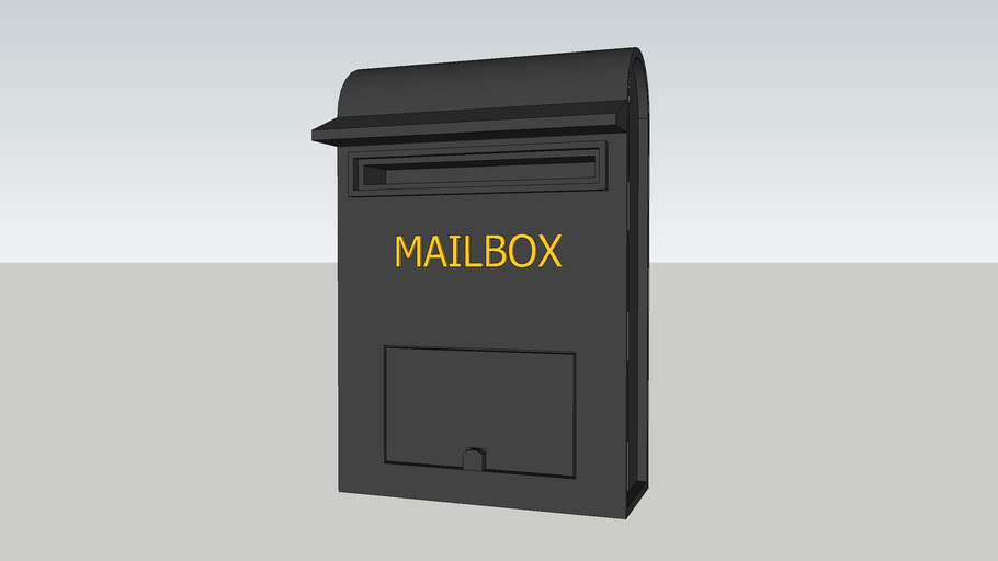 Modern Black Mailbox 3D Warehouse