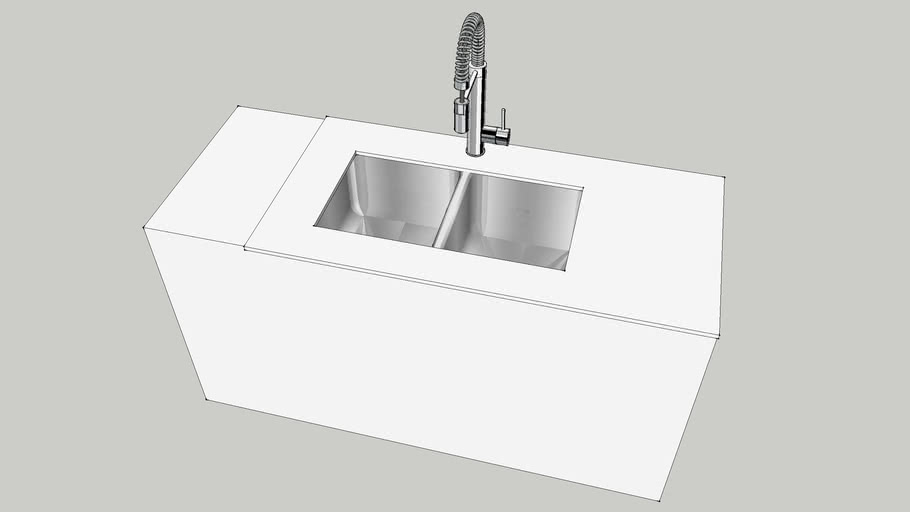 kitchen sink cabinet 3d model