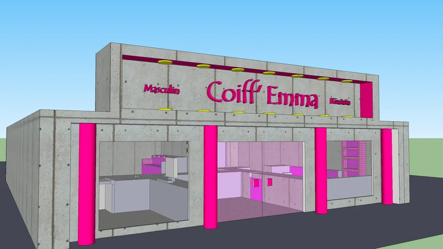 salon de coiffure 3D Warehouse