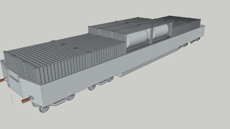 (titan class) container well car 125 ft mark 1 mod 1 ver 1 3D Warehouse