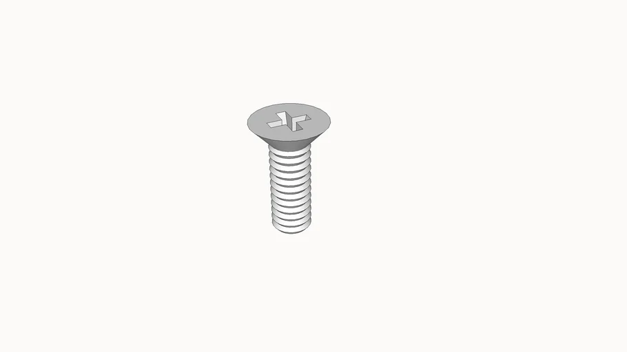 screw, machine, flat head, 0.2520 x 0.75 in., McMasterCarr 91771A540