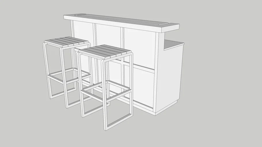 mini-bar-with-stool-3d-warehouse