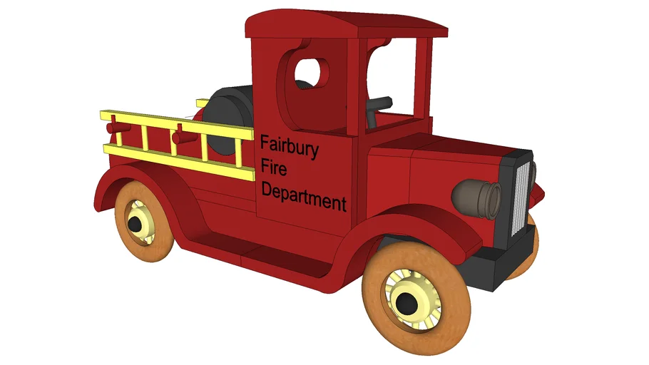 Large wooden Fire Truck