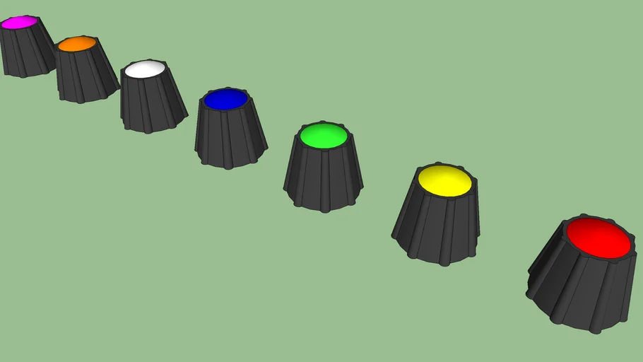 audio control knobs 3D Warehouse