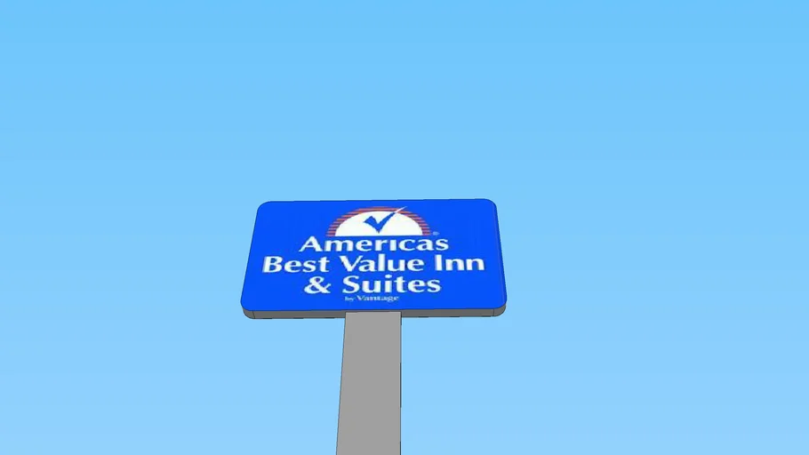 Hotel Sign America's Best Value Inn & Suites 3D Warehouse