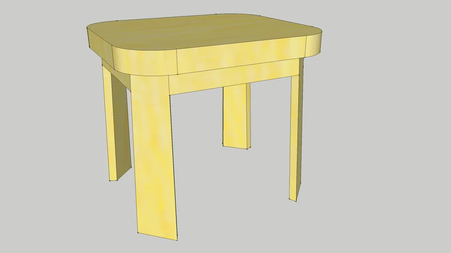 wooden stool | 3D Warehouse