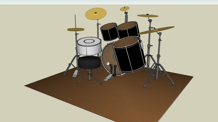 Drum set very detailed - - 3D Warehouse