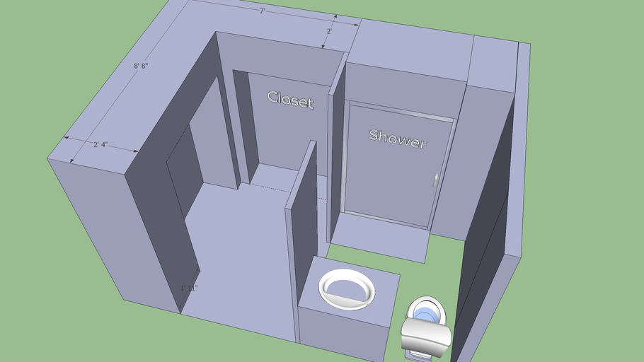 Bathroom Remodel Move Toilet Only 3D Warehouse