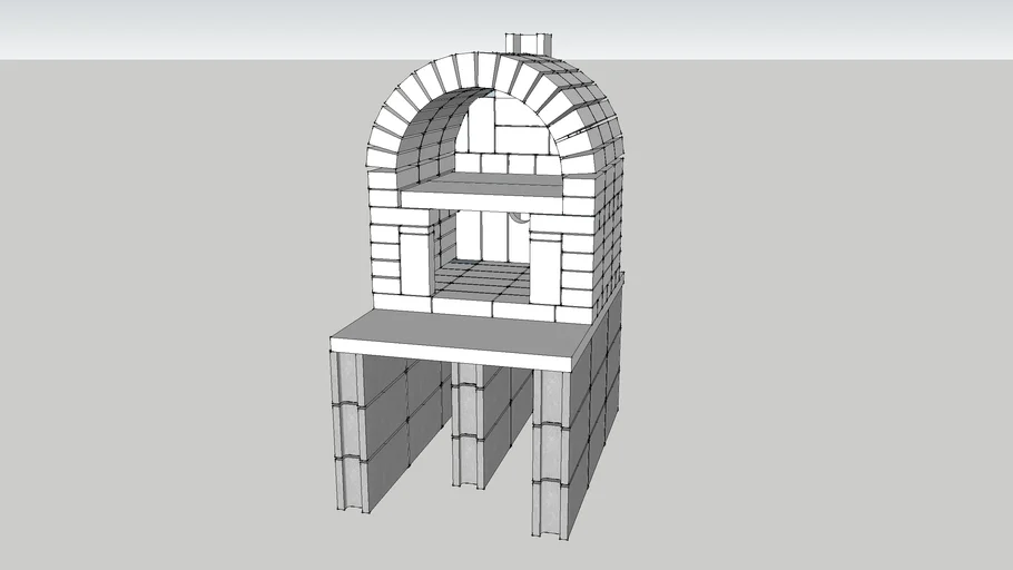 二段式ピザ窯設計図 | 3D Warehouse