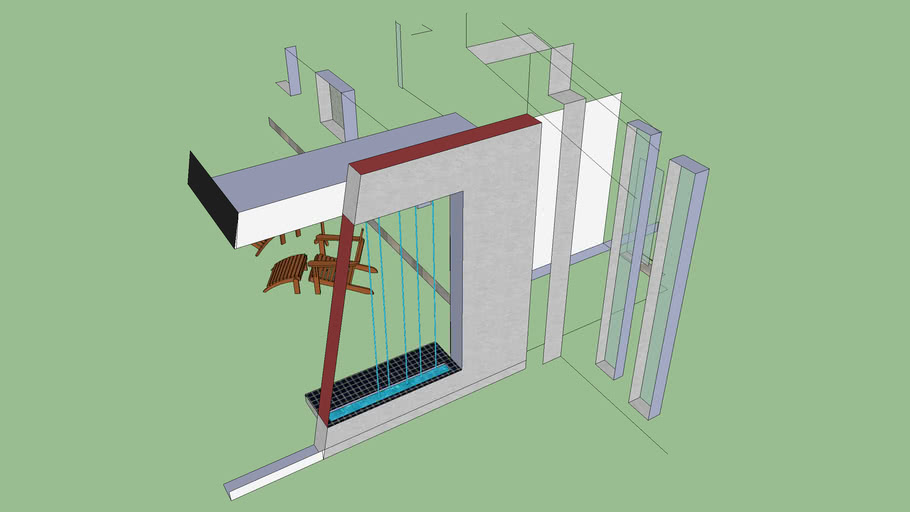 waterfall wall | 3D Warehouse