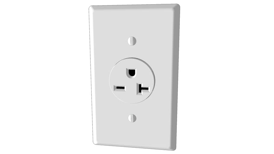 240 V 20 A Electrical Receptacle (NEMA 620R) 3D Warehouse