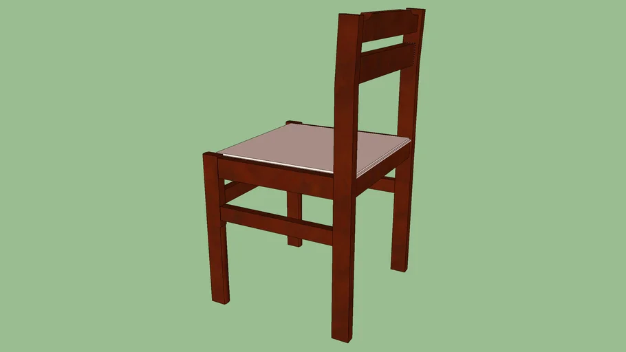 Silla Madera Comedor 3d Warehouse