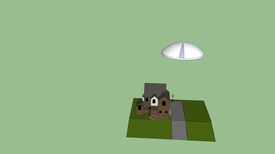 my house and ufo(i was bored)