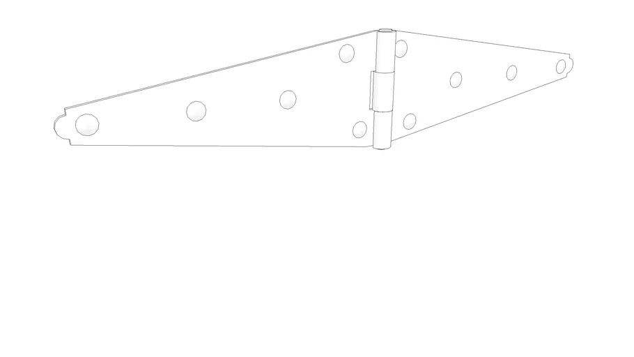 Low Poly 12' Strap Hinge 3D Warehouse