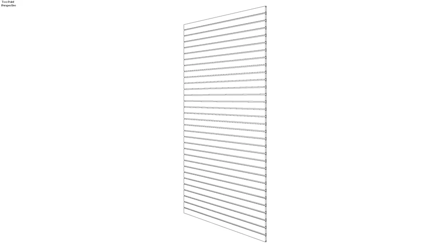 Low Poly Slat Wall 4x8 3D Warehouse