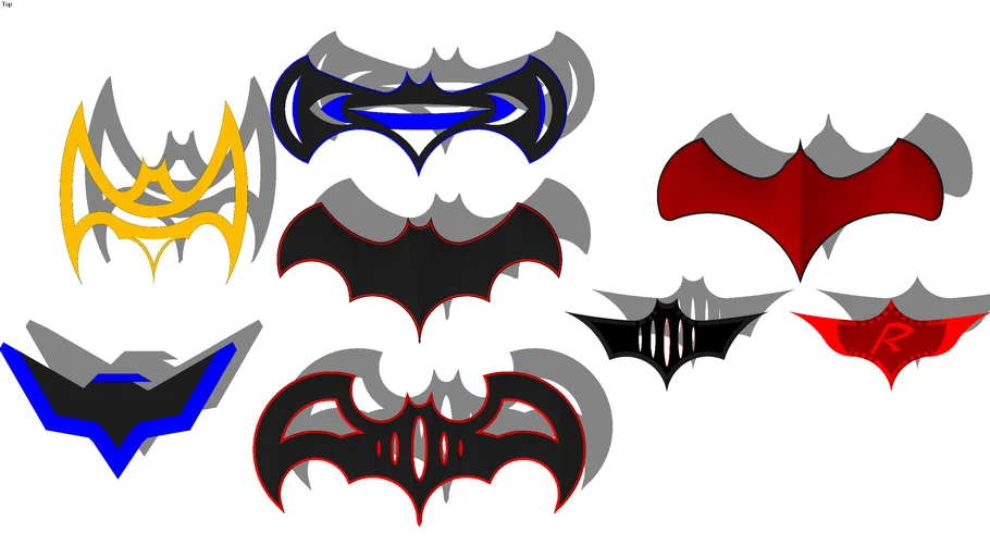 batarang and shuriken 3d print | 3D Warehouse