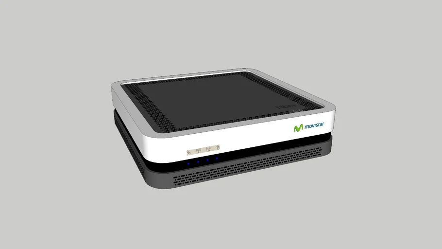 Router fibra óptica Movistar Movistar fiber optic router - - 3D Warehouse