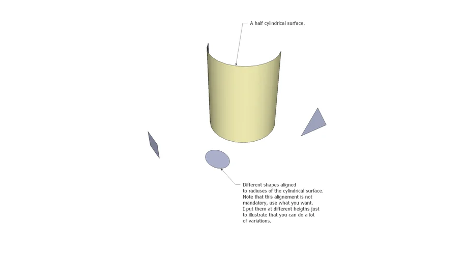 Punching holes in cylindrical surface 3D Warehouse