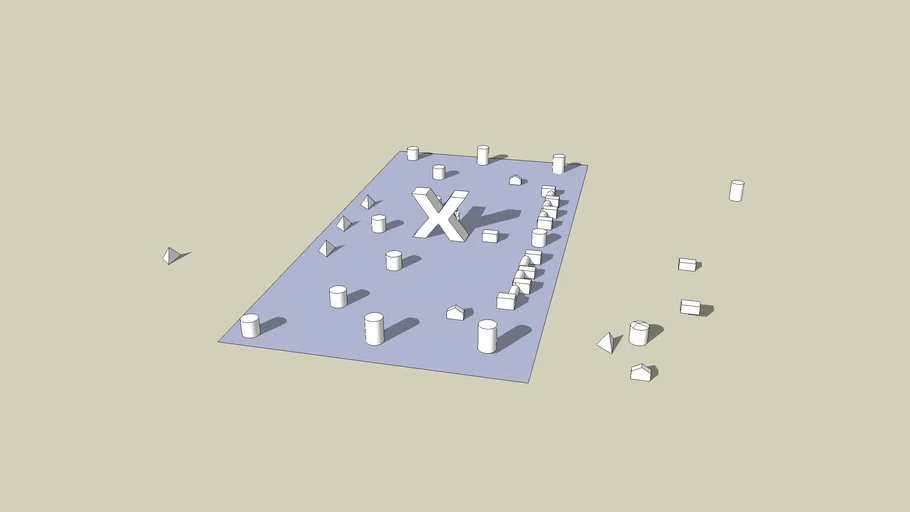 CFOA XBall paintball field 3D Warehouse