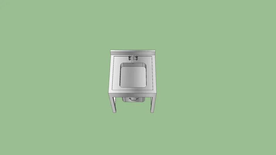 single-sink-with-grease-trap-3d-warehouse