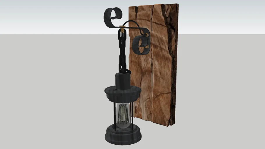 rustic wall light | 3D Warehouse