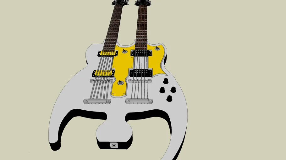 My double neck guitar model 3D Warehouse