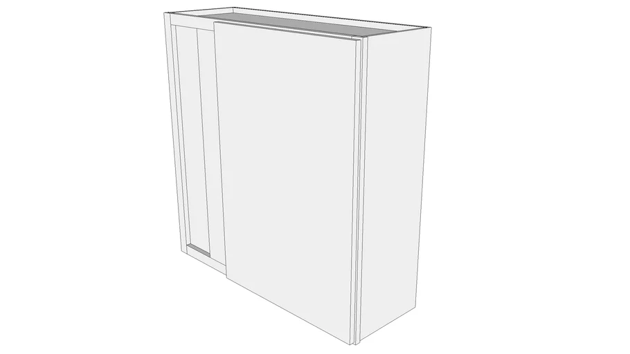 Glenwood Wall Cabinet WBC3636 - 12" Deep, Wall Blind Corner Cabinet, One Door