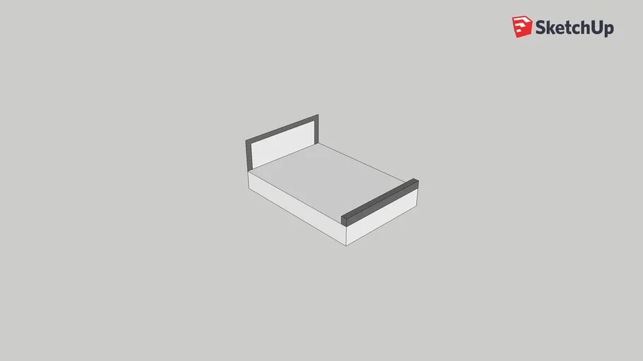 GREY WHITE BED FRAME | 3D Warehouse