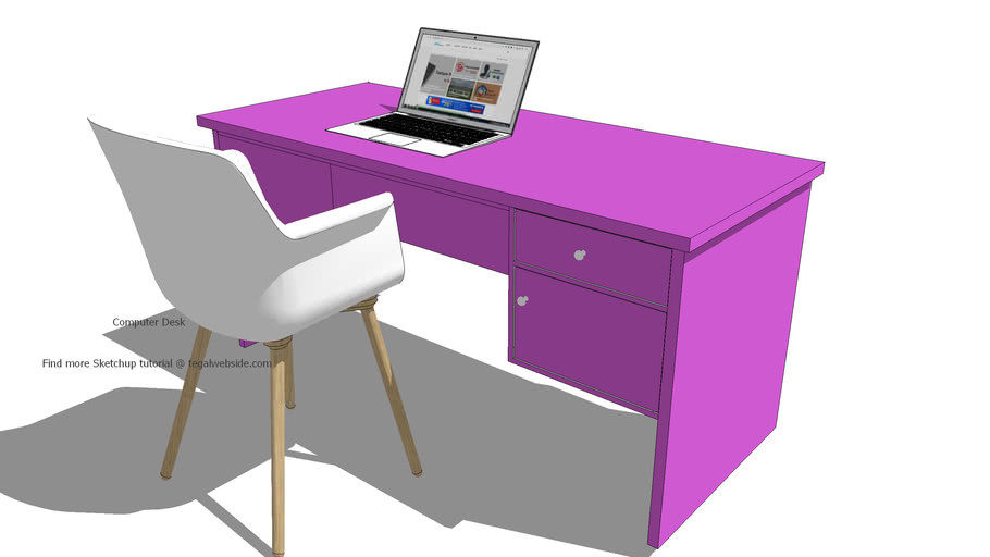 light purple desk