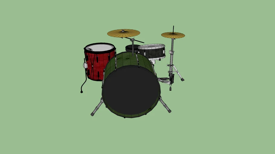 Drum set very detailed - - 3D Warehouse