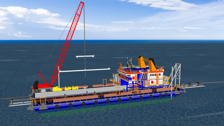 Pipe Laying Barge | 3D Warehouse