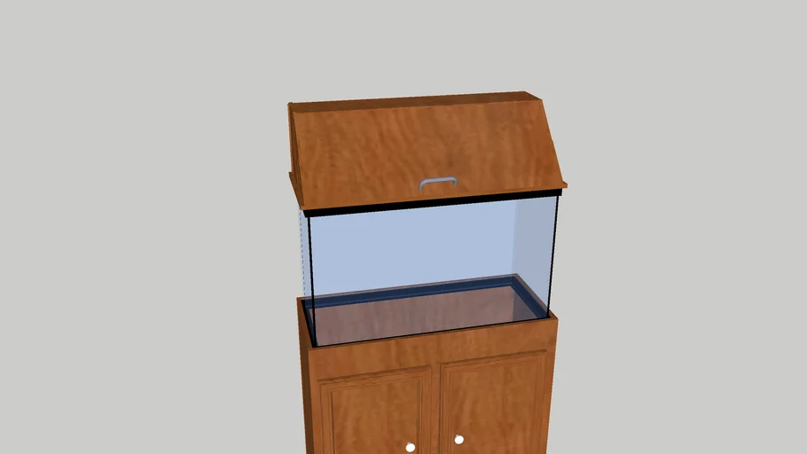 29 Gallon Tank with Wooden Stand and Canopy Hood 3D Warehouse